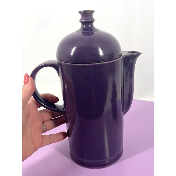 Vintage Ceramano MOD coffee pot, sugar bowl, purple West Germany Ceramano, set - Picture 2 of 10